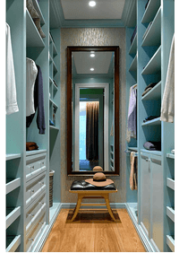 Параллельная гардеробная комната с большим зеркалом Железногорск
