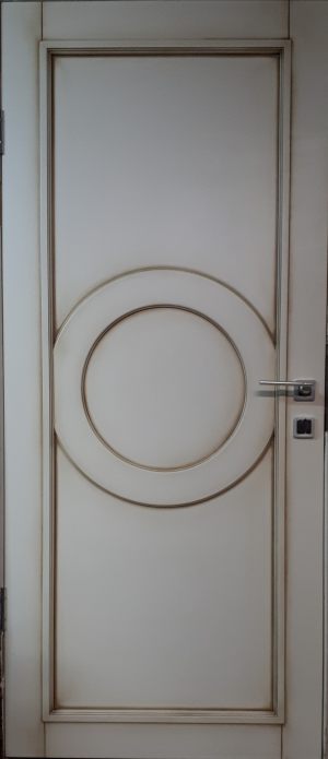 Межкомнатная дверь в профиле массив (эмаль с патиной) Железногорск